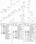 Rocker Arm Valves Camshaft Diagram and Parts List for 584447-0205-E2  Briggs and Stratton Engine
